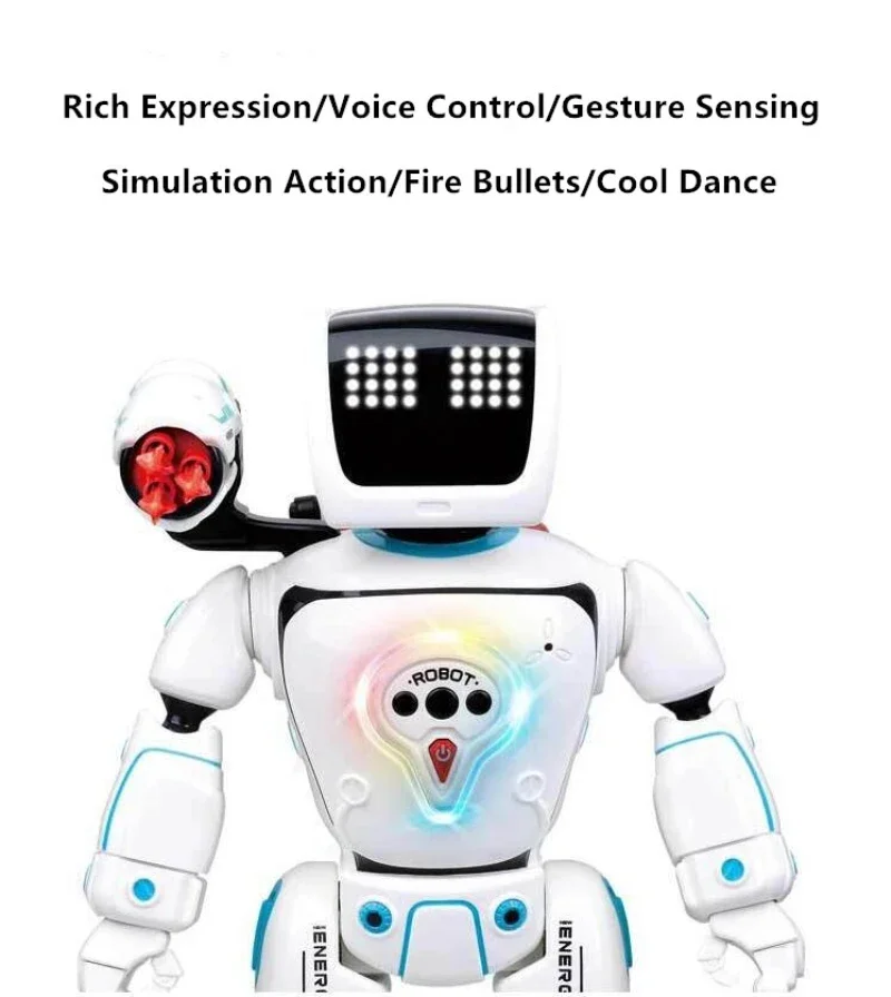 Remote Control Intelligent Smart Robot Voice Conversation Gesture Touch Sensing Battle Mode Launch Bullet RC Robot  Gift