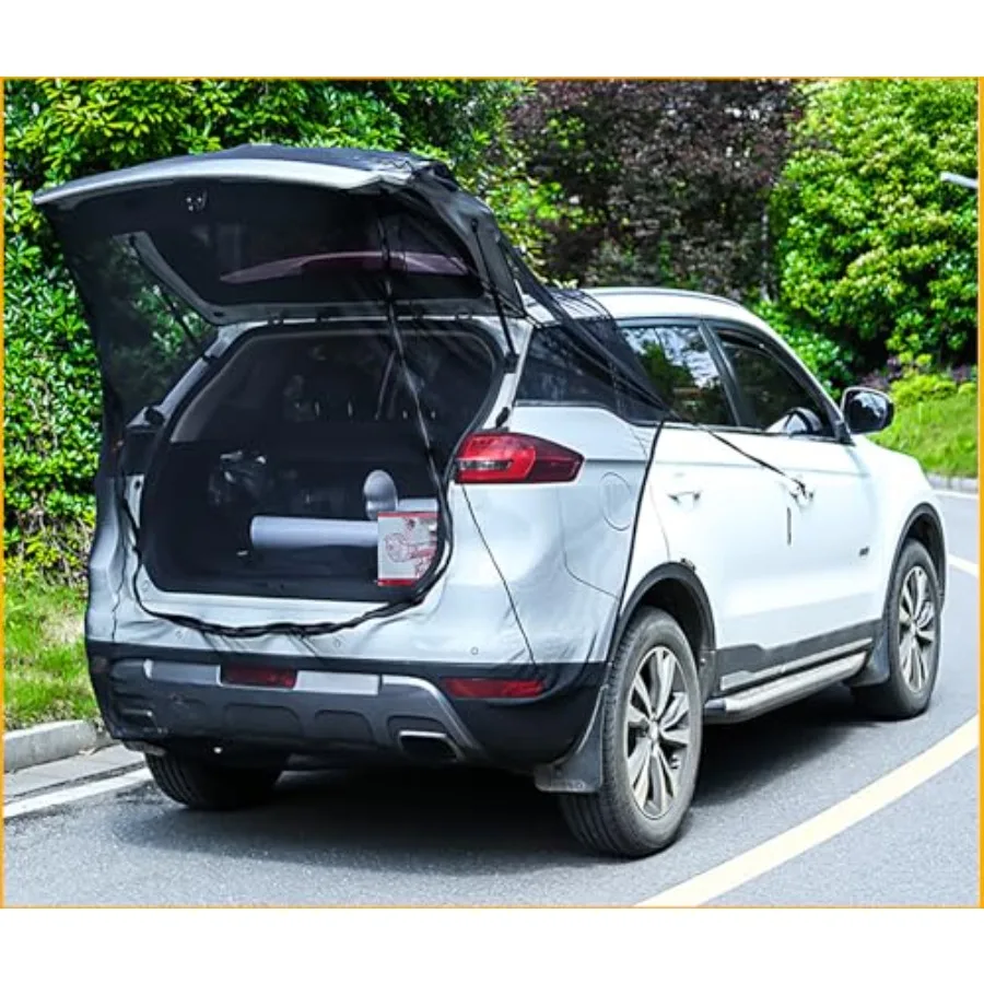 

Car Tailgate Door Magnetic Screen Mesh for SUV Trunk Camping Net Screens for Car Tent Closed with Double-Ended Zipper Protectio