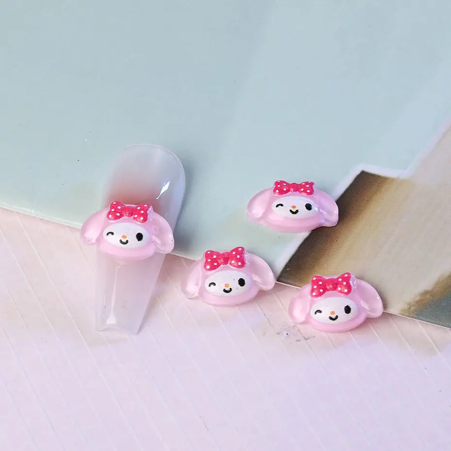 100 Stück Sanrio Nagel Charms,Kawaii Kuromi Hallo Kitty Nail Art Design Strass steine liefern für DIY Maniküre Nagel dekoration