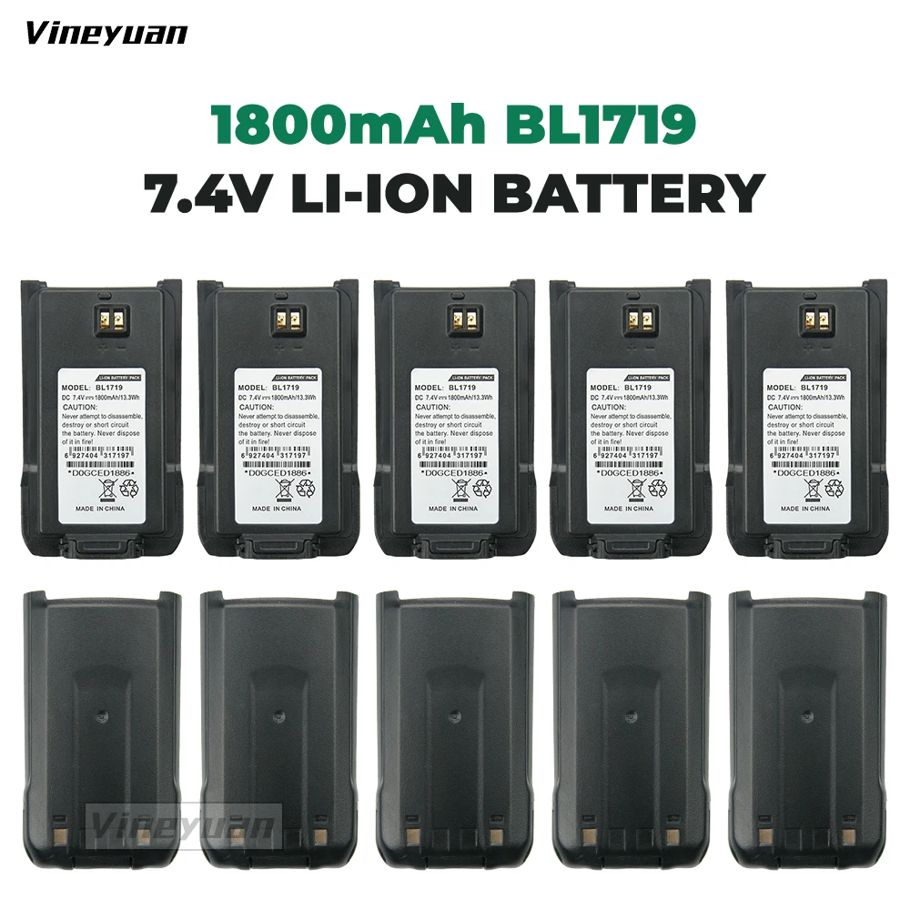 

10PCS 1800mAh/1300mAh Replacement Li-ion Battery for Hytera BL-1719L/BL1301 HYT TC-500S TC-508 TC-518 TC-560 Two-Way Radio