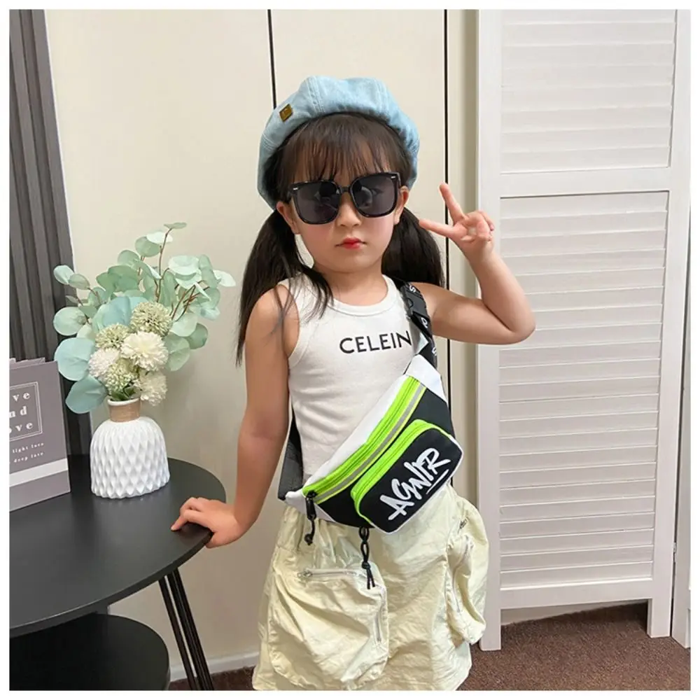 New Baby Mini Waist Bags Oxford Cute Letter Girls Boys Banana Bag Fashion Fanny Pack Kids Shoulder Crossbody Chest Belt Bags