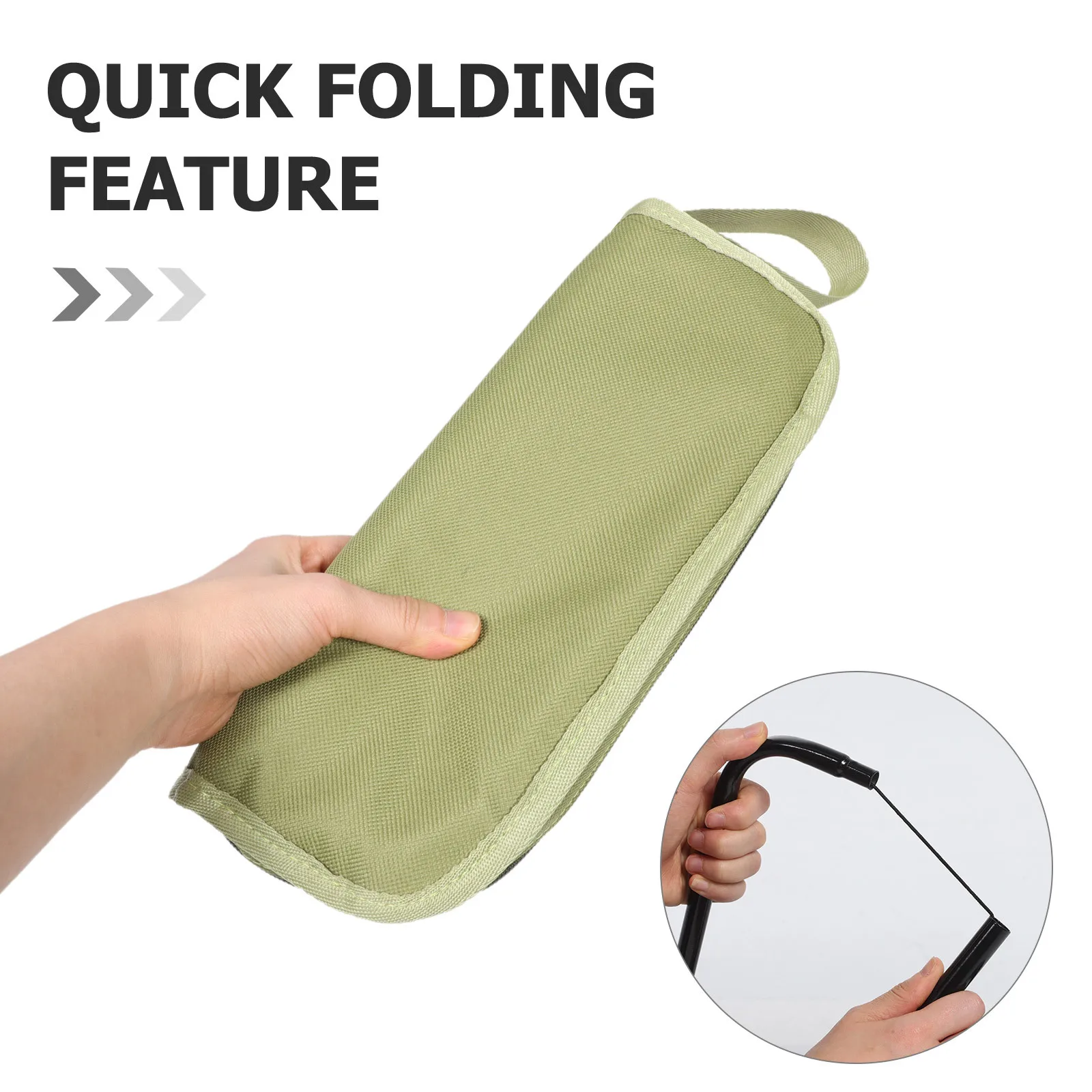 مقعد مدمج قابل للطي محمول خفيف الوزن بإطار من الفولاذ الكربوني مقعد من قماش أكسفورد للاستخدام الخارجي كرسي تخييم متعدد الوظائف