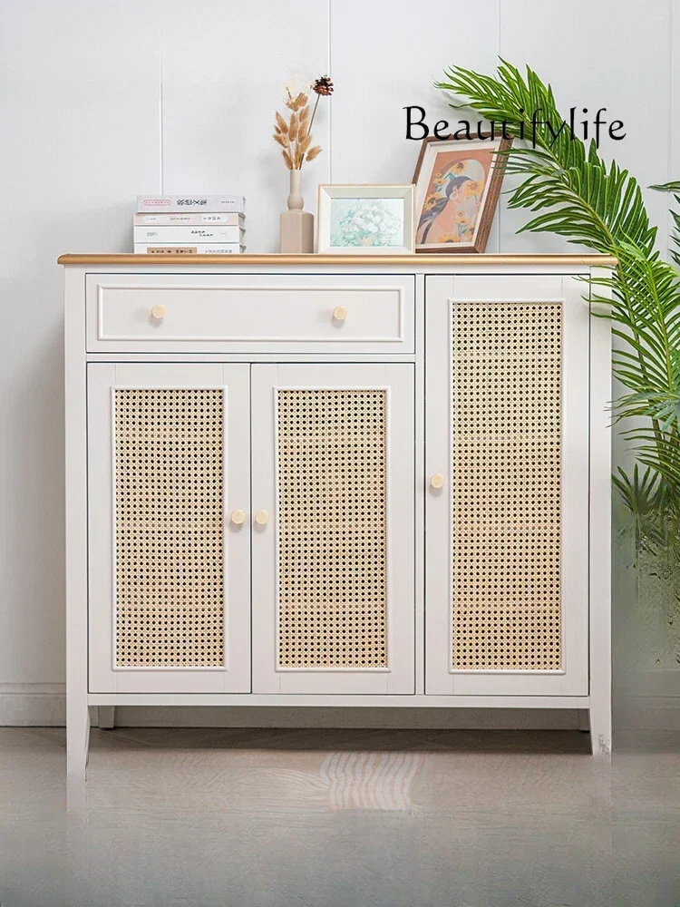 

LD33Japanese-Style Solid Wood Antique Shoe Cabinet Large Capacity Storage Cabinet