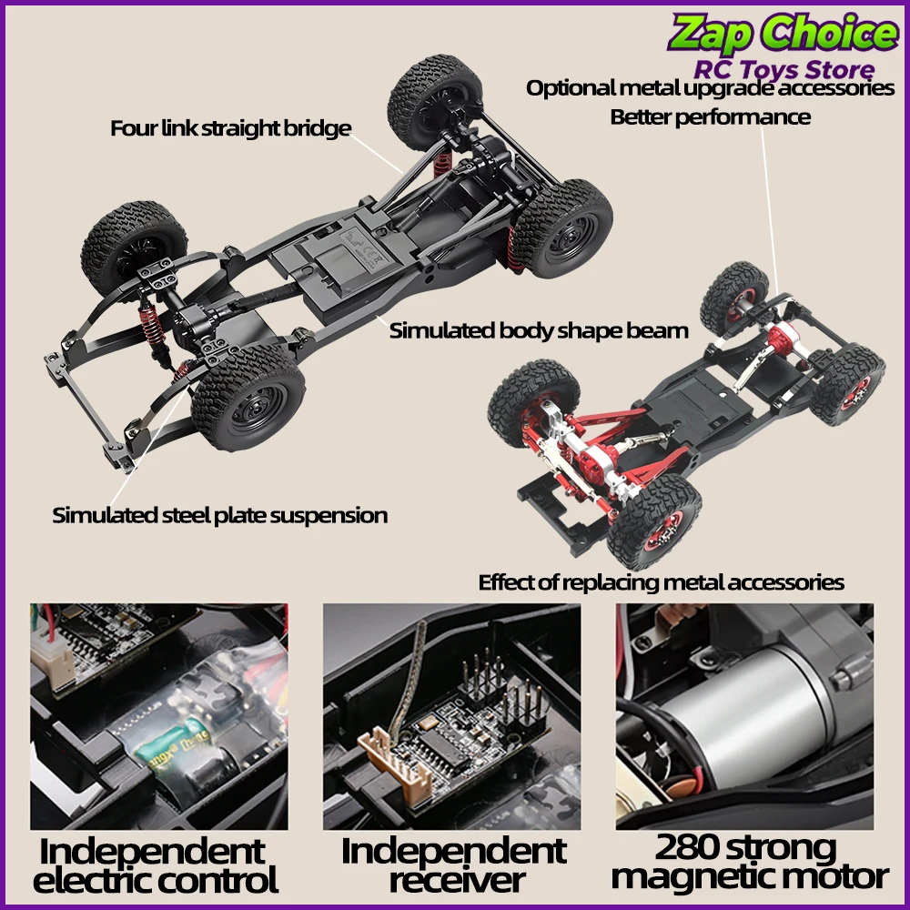 รถบรรทุกปีนป่ายหิน Mangniu MN82T LC79 ขนาด 1/12 พร้อมมอเตอร์ 280 ขับเคลื่อน 4 ล้อ บังคับวิทยุ 2.4G ของเล่นรถบังคับสำหรับเด็กผู้ชาย ของขวัญคริสต์มาส
