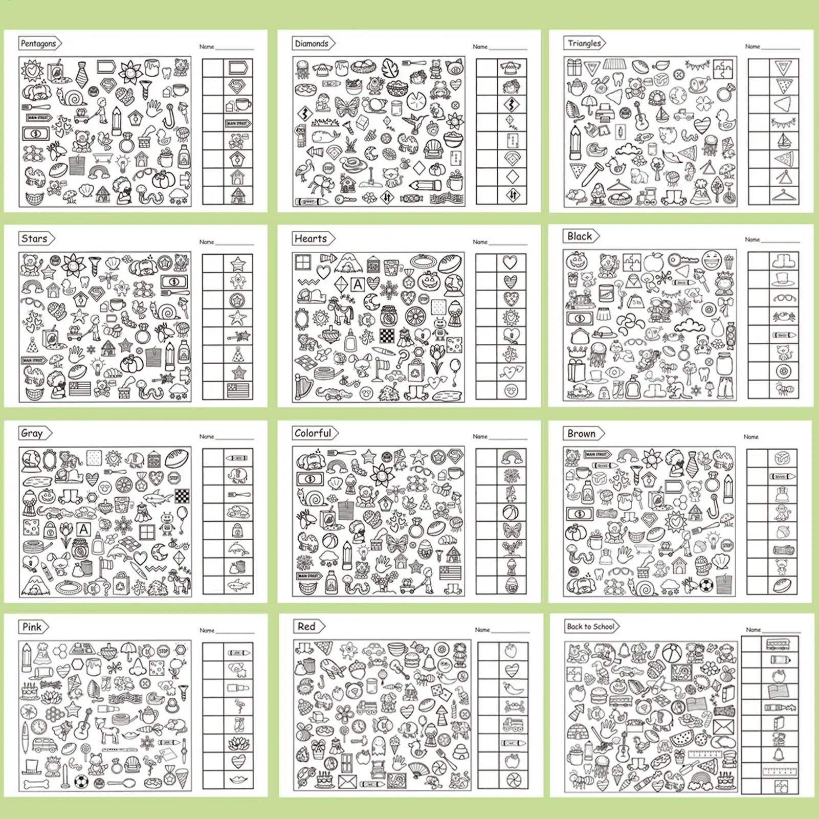 كتاب أنشطة ما قبل المدرسة مع ألعاب مطابقة ألغاز تعليمية وتلوين لعبة تعلم صديقة للسفر للأطفال 3-5، المنزل والمدرسة #6