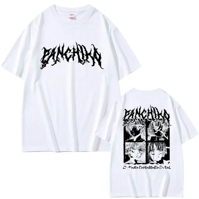 Rock Band Panchiko DEATHMETAL Album Double Sided Print T-shirt Men Women Vintage Loose Oversized Tshirt Men's Casual Cotton Tees