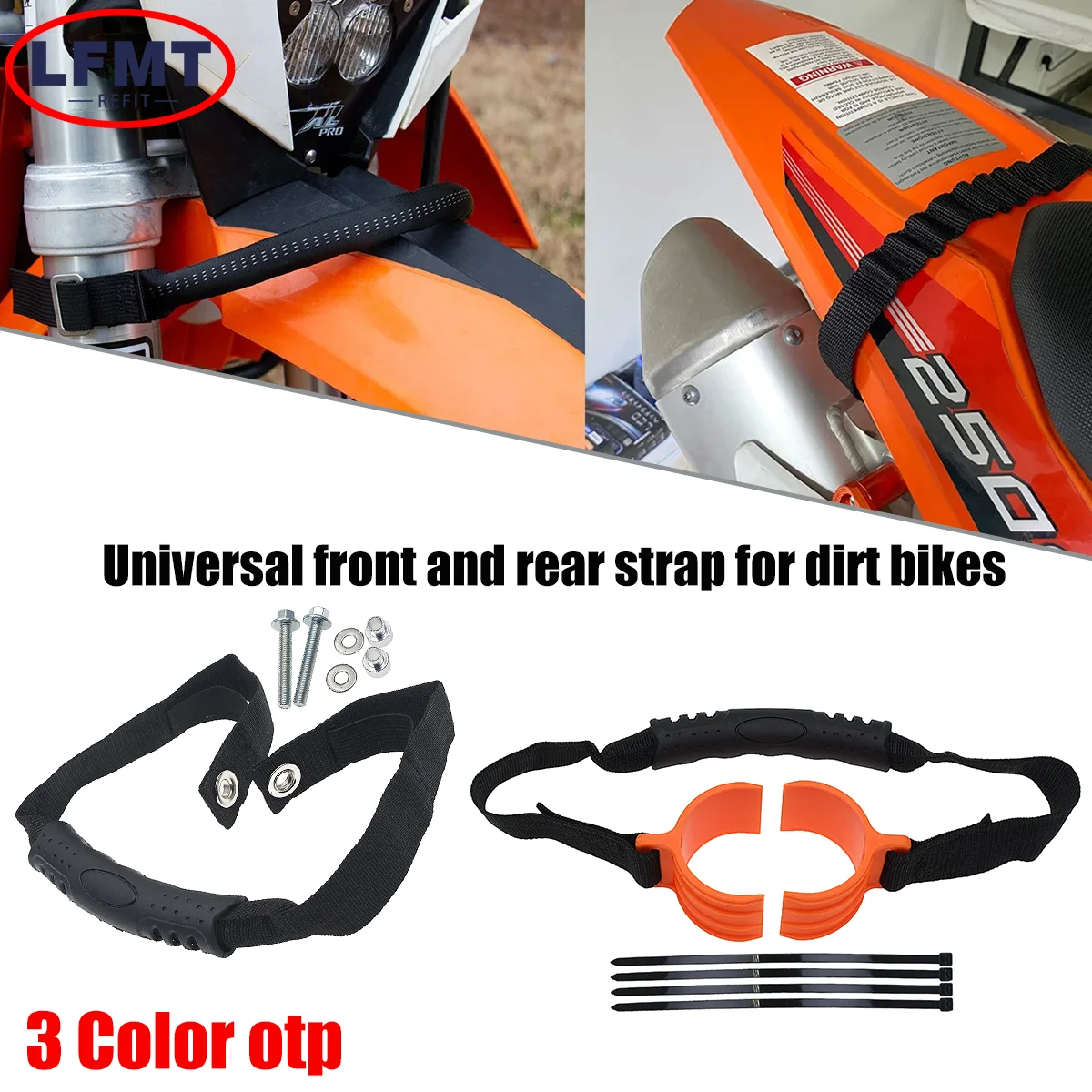 Racing Front Rear Motorcycle Rescue Strap Pull Sling Belt Leashes for EXCF XCF SXF YZF CRF KXF WRF 125-500 Motocross Universal