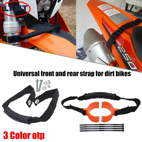 Imagen 1 del producto Correa de rescate delantera y trasera para motocicleta, correas de cinturón para EXCF XCF SXF YZF CRF KXF WRF 125-500 Motocross Universal