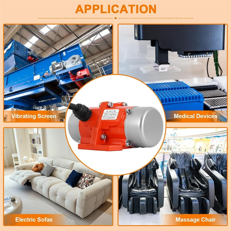 محرك اهتزاز الخرسانة A76K، محرك خرسانة أحادي الطور يعمل بالتيار المتردد 110 فولت 3600 دورة في الدقيقة مع وحدة تحكم في السرعة، لطاولة شاكر قابس الولايات المتحدة #5