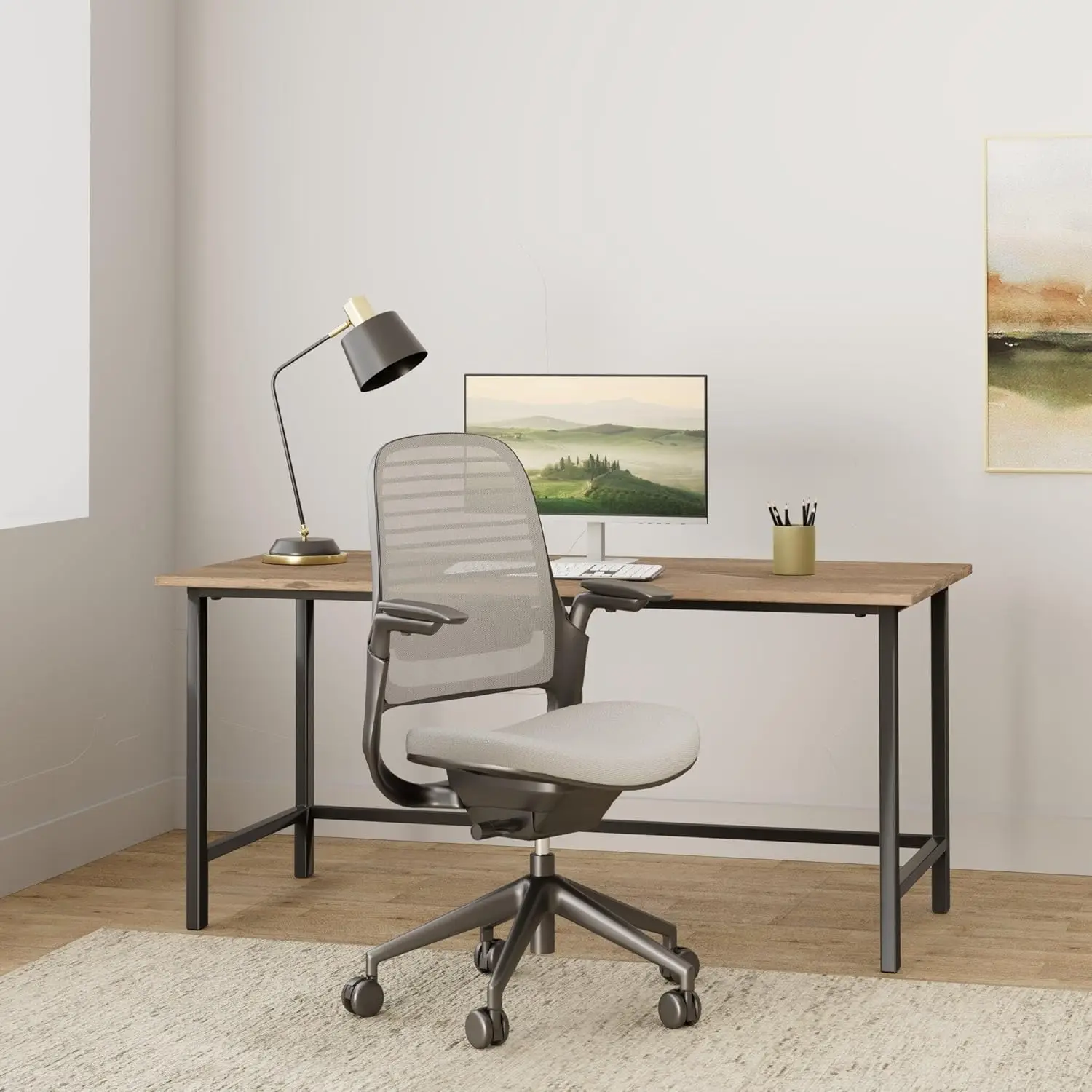 Steelcase Series 1 Office Chair - Ergonomic Work Chair with Wheels for Carpet - Helps Support Productivity - Weight-Activated