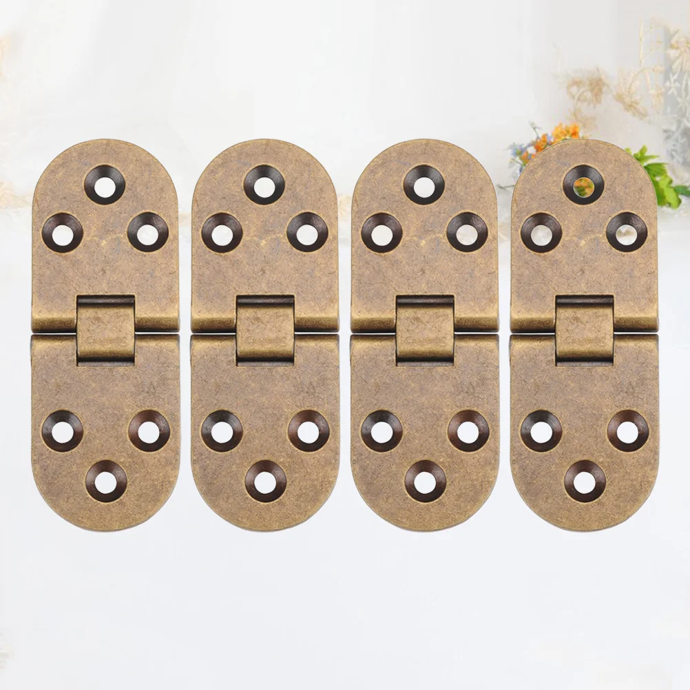 

4Pcs Alloy Metal Hinge Durable Retro Bronze Cabinet Wardrobe Furniture Accessories Metal Hinge Home Gemel