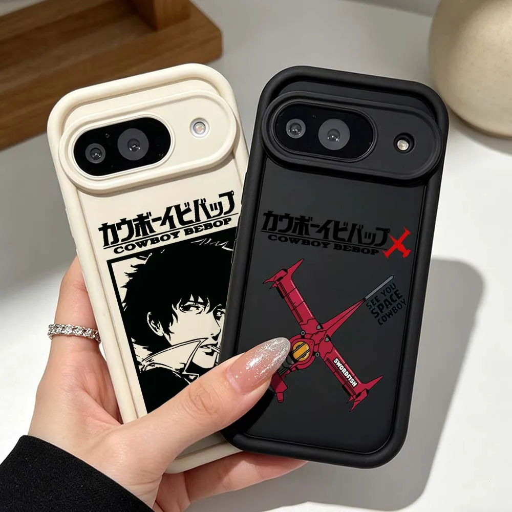 Coque de téléphone en silicone, dessin animé Cowboy Bebop, pour Google Pixel 10 9 8 7 9a 8a 7a Pro XL Eye Ladder