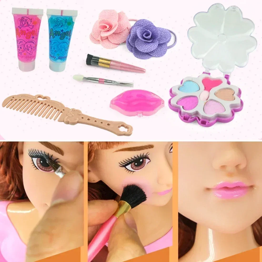 Lustige Kommode Kopf Modell Halbkörper Puppe Simulation Friseur Make-up Künstler Make-up Frisur Schönheit Spielzeug Kinder Mädchen Geschenk Rollenspiel