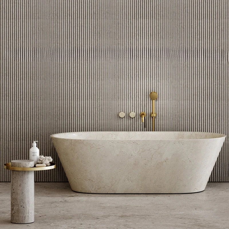 Natural marble bathtub living room light luxury simple modern bathtub for home