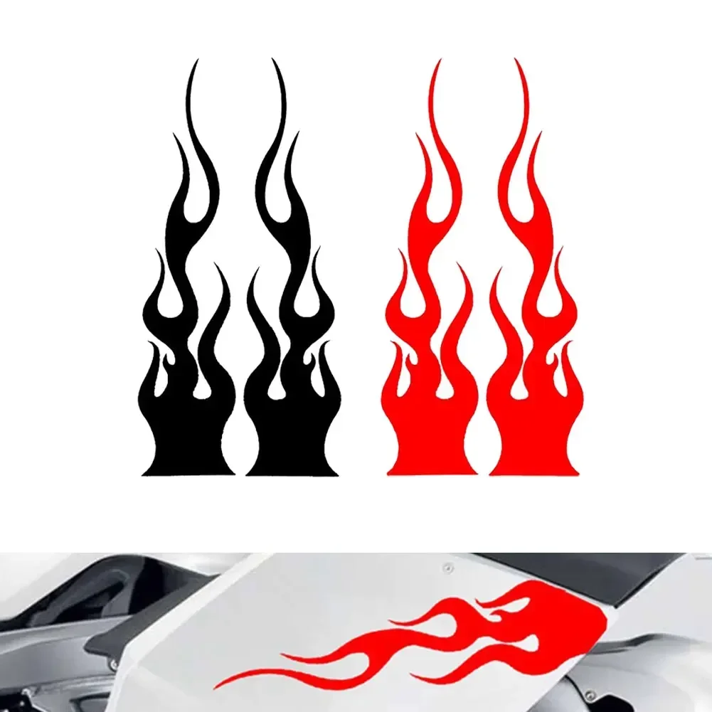 DIY Flame Vinyl Decal Sticker Waterproof For Car Motorcycle Gas Tank Waterproof Motorcycle Flame Sticker Kit Decals