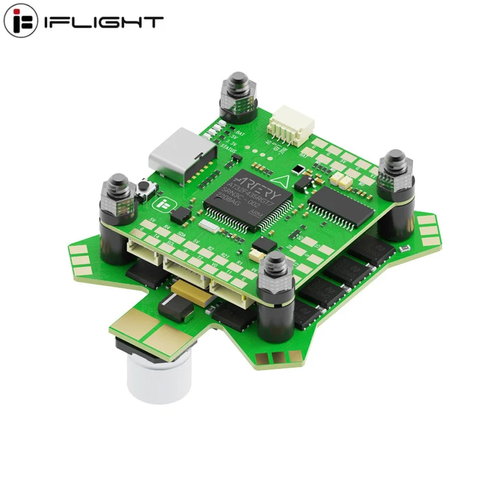 

Контроллер полета iFlight BLITZ ATF435 55A Stack BLITZ ATF435 с BLITZ E55S 4-в-1 2-6S ESC для радиоуправляемого FPV Фристайл гоночного дрона