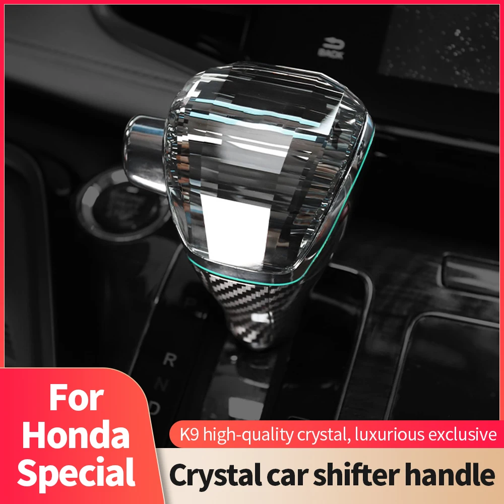 

Crystal Gear Shift Knob Head Lever With Led Atmosphere Light For Honda Elysion Odyssey URV CRV Breeze Car Gearbox Handle Shifter