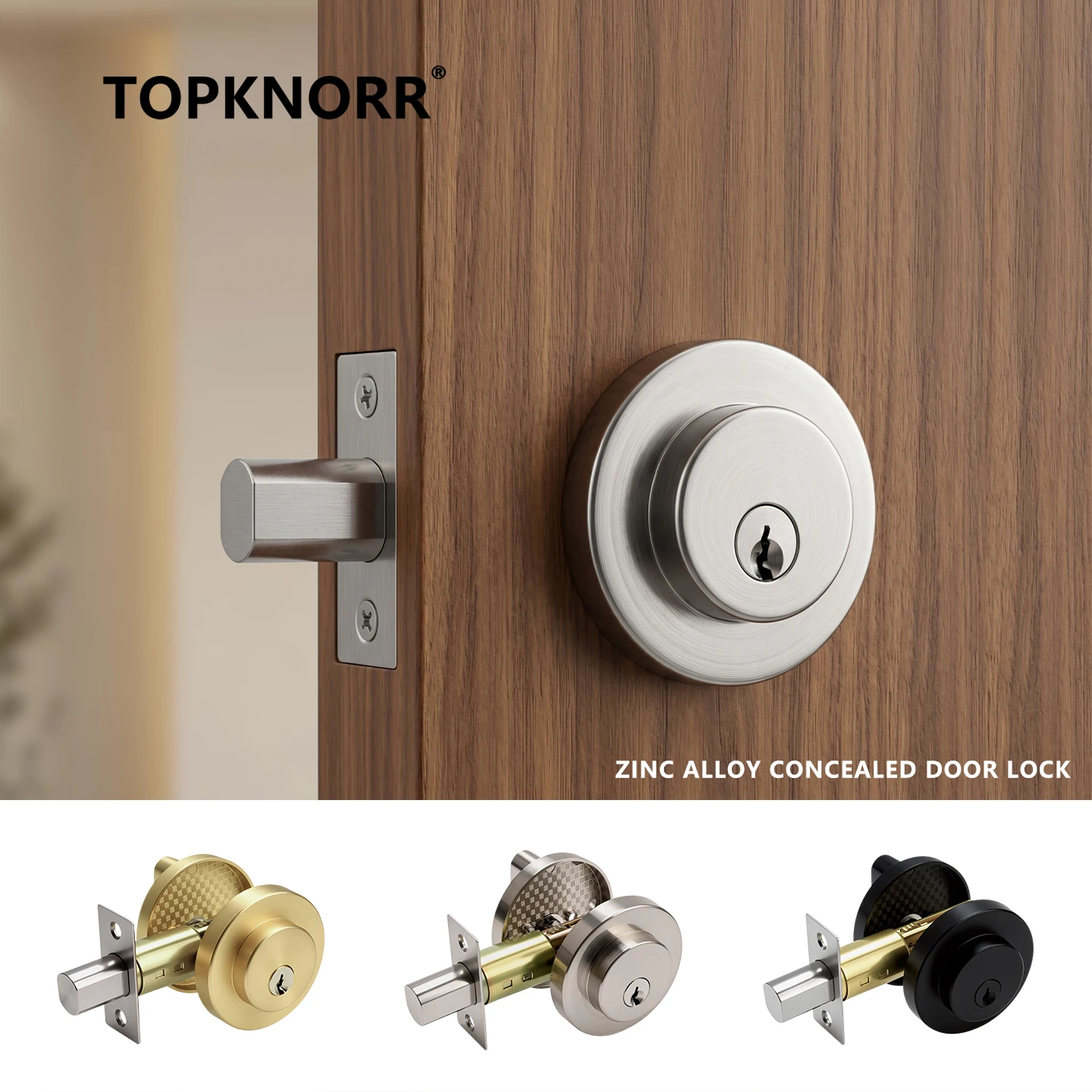 

Invisible Secret Door Lock round Wooden Single Double-Sided Bedroom Aisle Indoor Auxiliary round Lock for Home Security Privacy