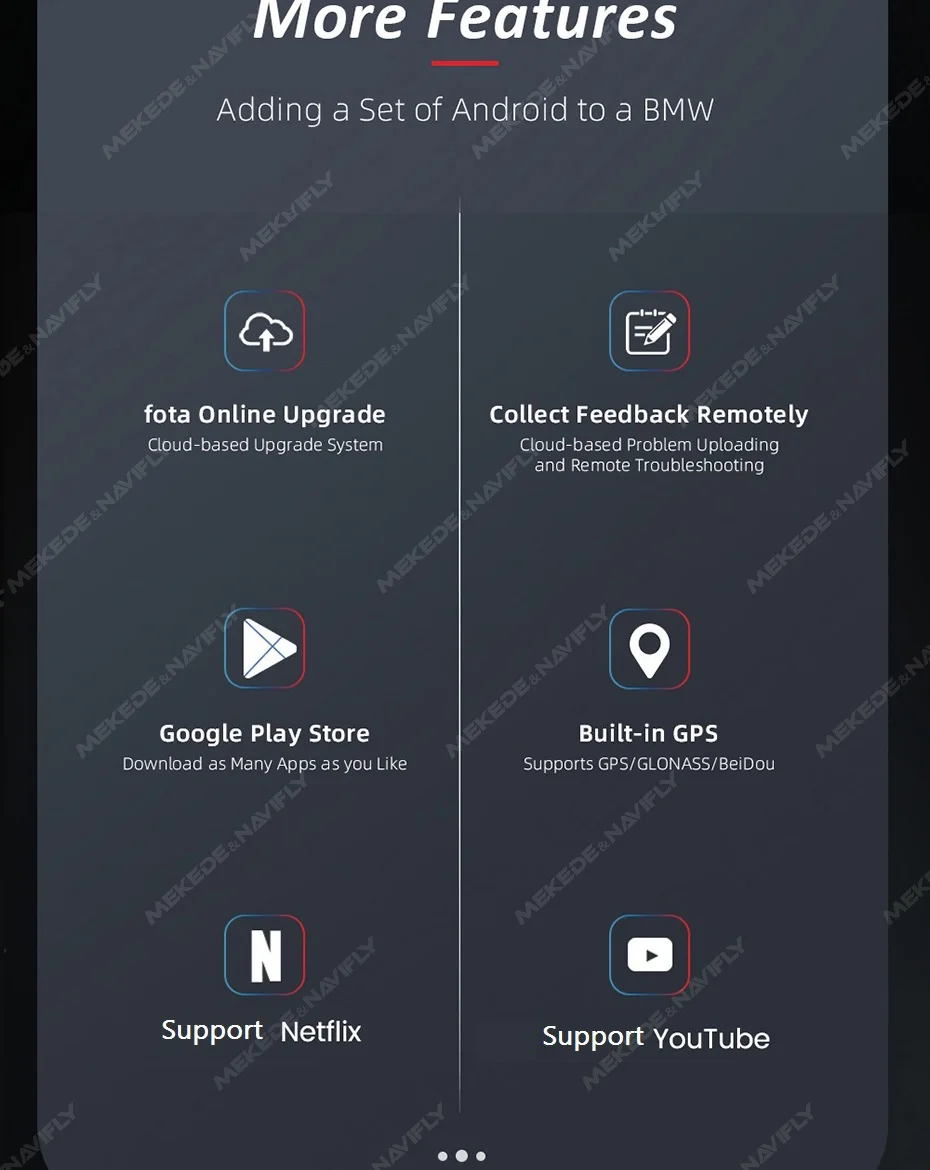 8 Core 8 + 128G Android 13 Wireless Carplay AI BOX Für BMW ID6 ID7 ID8 ID9 Unterstützt WiFi 4G TF Karte Integrierte GPS Google Play Store – Detail 4