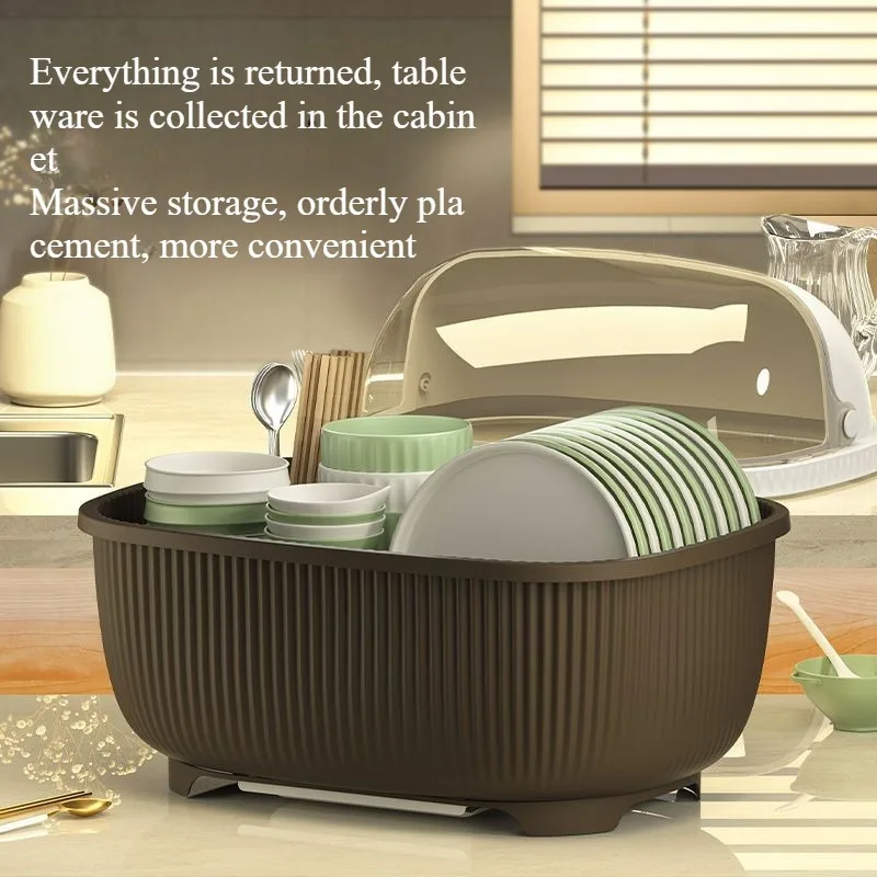 

Kitchen tableware storage box extra large small plastic cupboard drawer type drain bowl rack household storage box rack