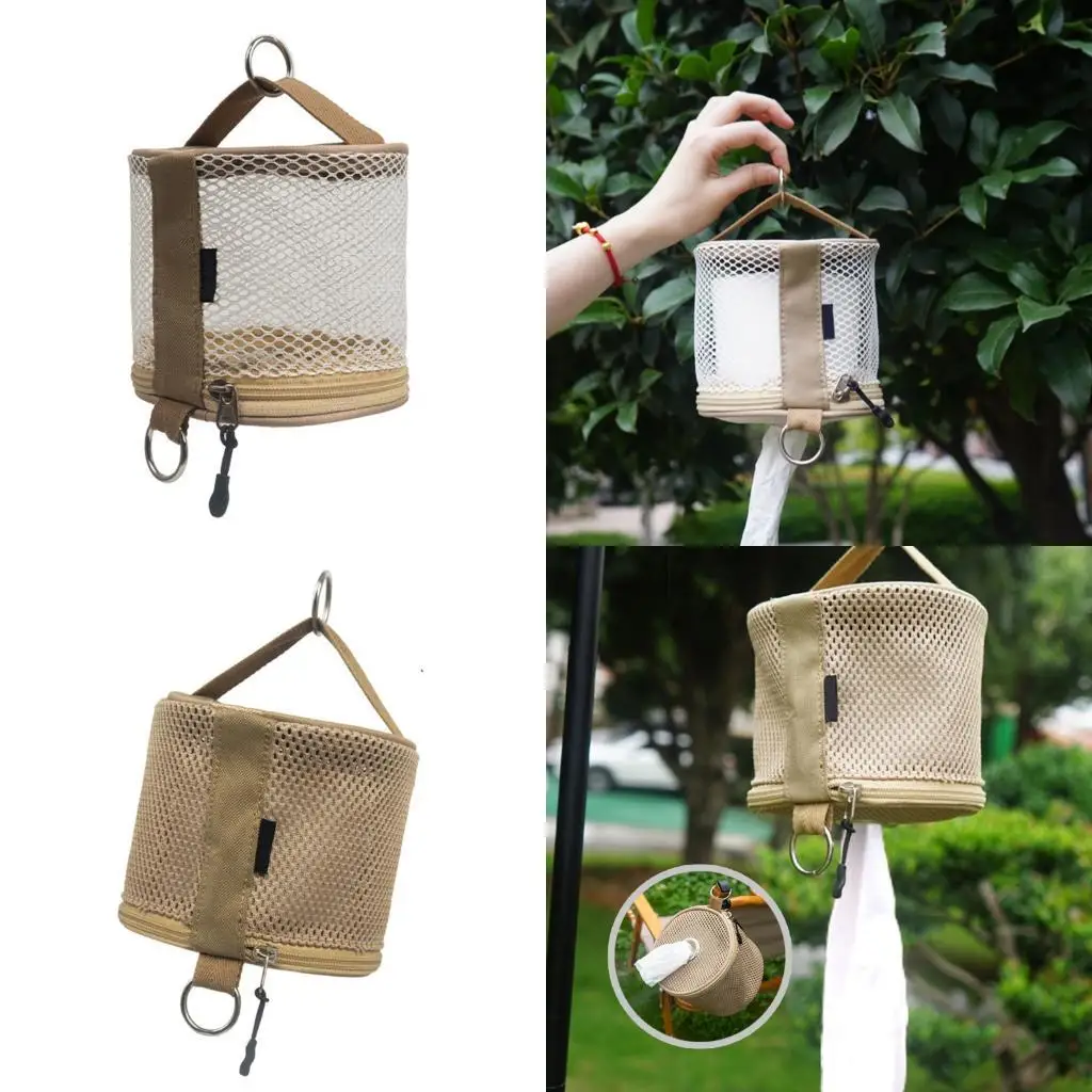 

Y1UC Portable Hanging Tissue Dispenser Storage Box Tent Hanging Napkin Rack