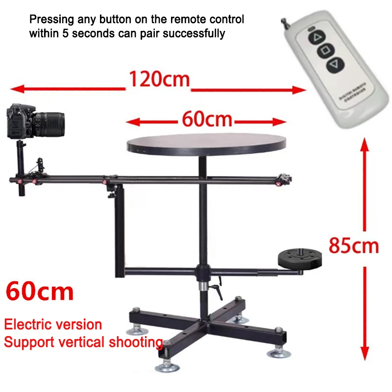 Professional Horizontal Vertical Surround Photography Rotating Stand 360 Panoramic Photo Booth FliP Video Shooting Table