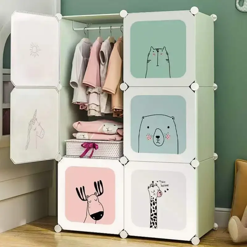 Display Makeup Wardrobe Nordic Modern Minimalist Simple Wardrobe Space Saving Exterior Small Plastic