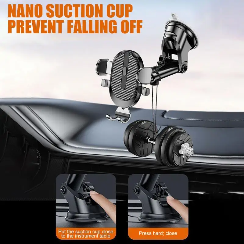 

Car Phone Holder Car Cell Phone Holder Strong Suction Smartphones Dashboard Stand For Driving Navigation Video Recording GPS