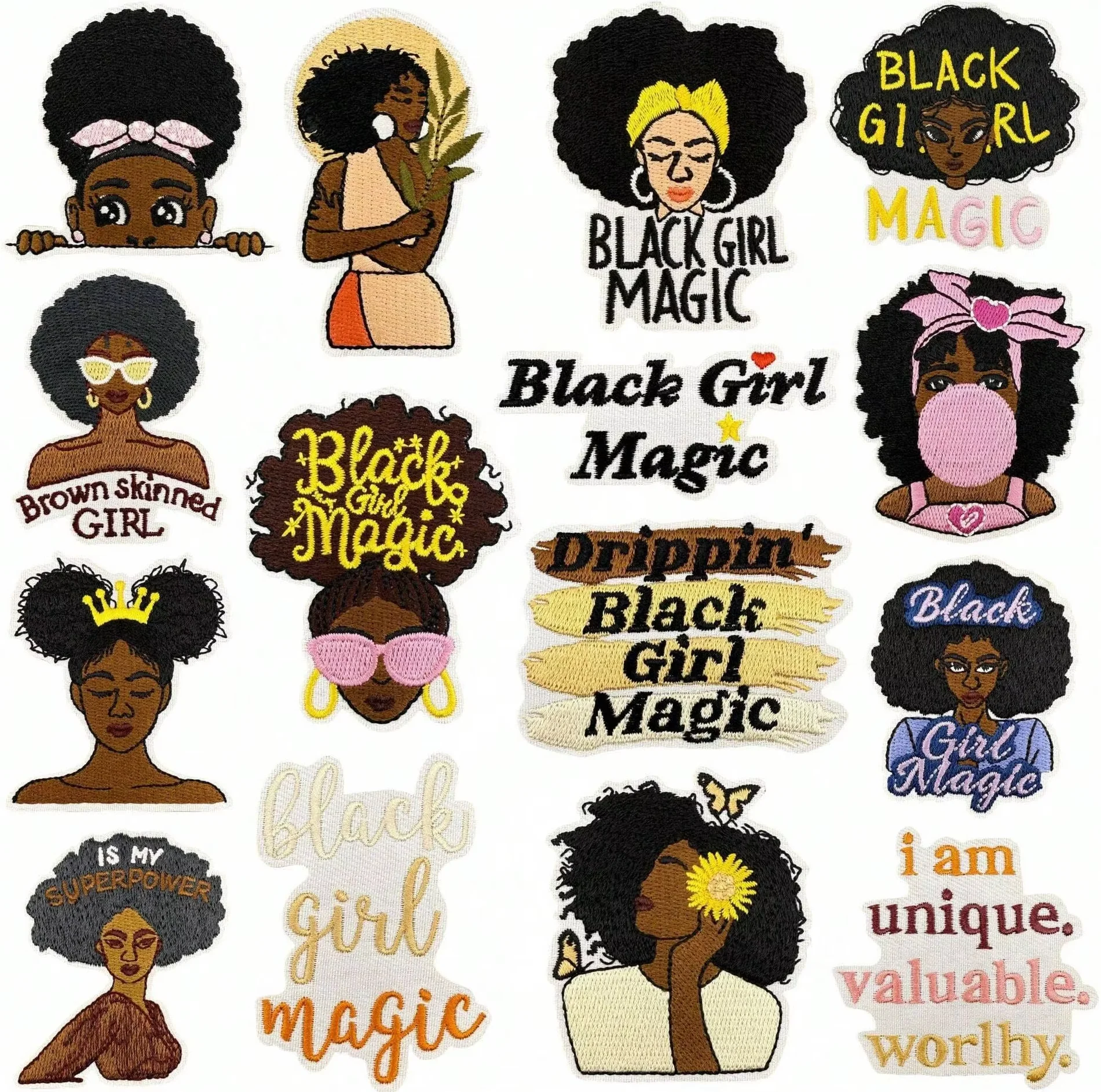 

15 модных нашивок с рисунком для девочек, термоклеевые и пришивные вышитые аппликации для ремонта, для рукоделия и проектов DIY, для одежды и курток