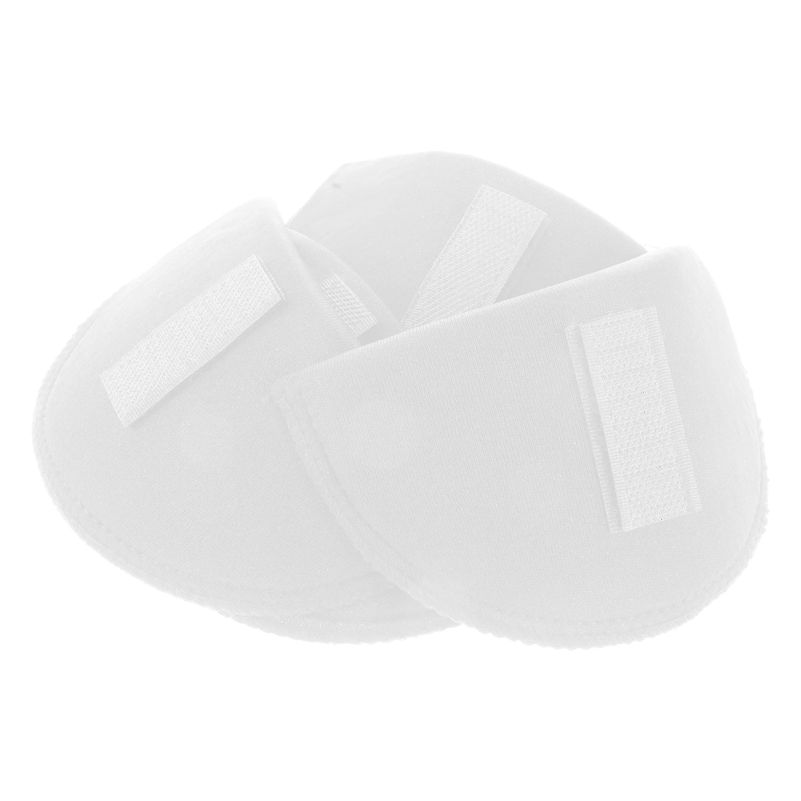 

4 Pcs Shoulder Pads Sponge Breathable Unisex Washable White Flocking Fashion Inserts Thickness Reusable Sewing Padding