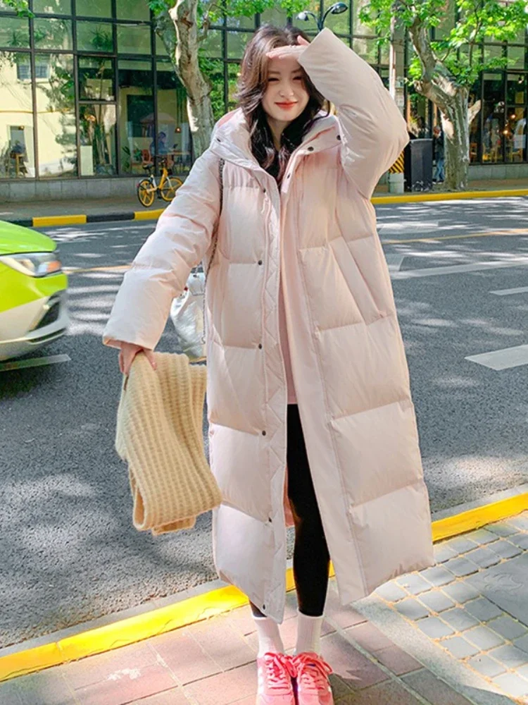 2026 Winter Women Jacket Coats Long Parkas Female Down Cotton Hooded Overcoat Thick Warm Jackets Windproof Casual Student Coat