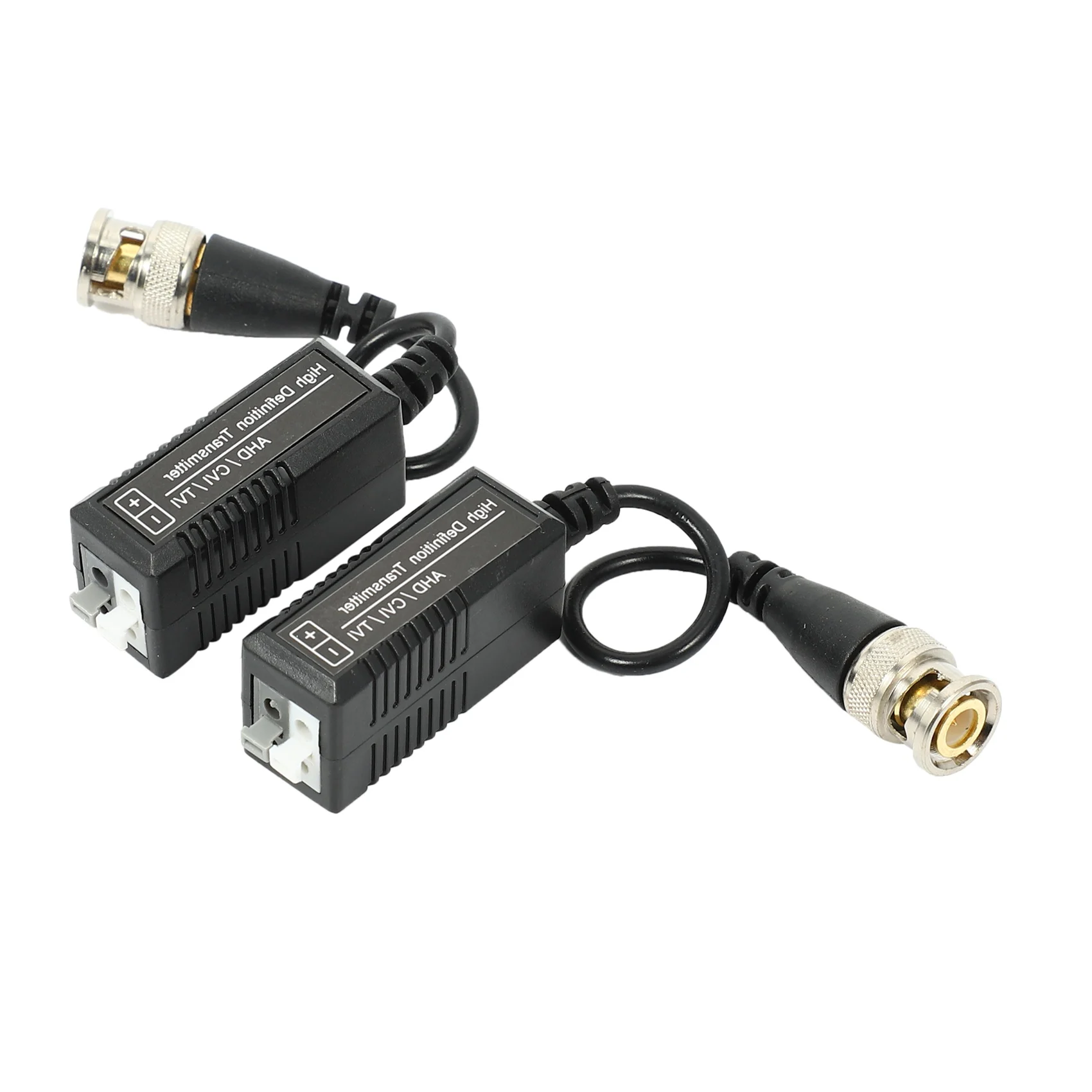 4 Pairs 8 Pieces Passive Video Balun Transmitter & Transceiver with Cable for 1080P TVI/CVI/TVI/AHD/960H DVR Camera CCTV System,