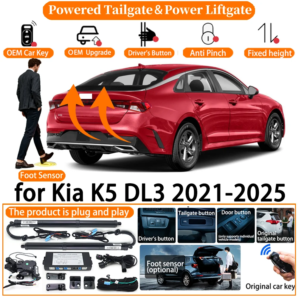 

Car Smart Powered Tailgate system for Kia K5 DL3 2021 2022 2023 2024 2025 Automatic Electric Power Tailgate Tail Gate Lift kit