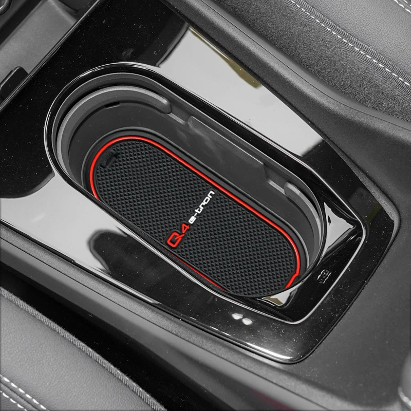 14pcs For Audi Q4 E-tron Car Styling Interior Anti-Slip Mat Cup Holder Mat Door Groove Pad Cushion Rubber Mat Accessories