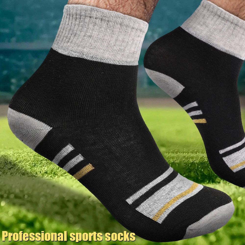 Men Sport Cotton Socks Breathable Deodorant Casual Business Socks Color Blocking Middle Tube Winter Warm Sock Antibacterial