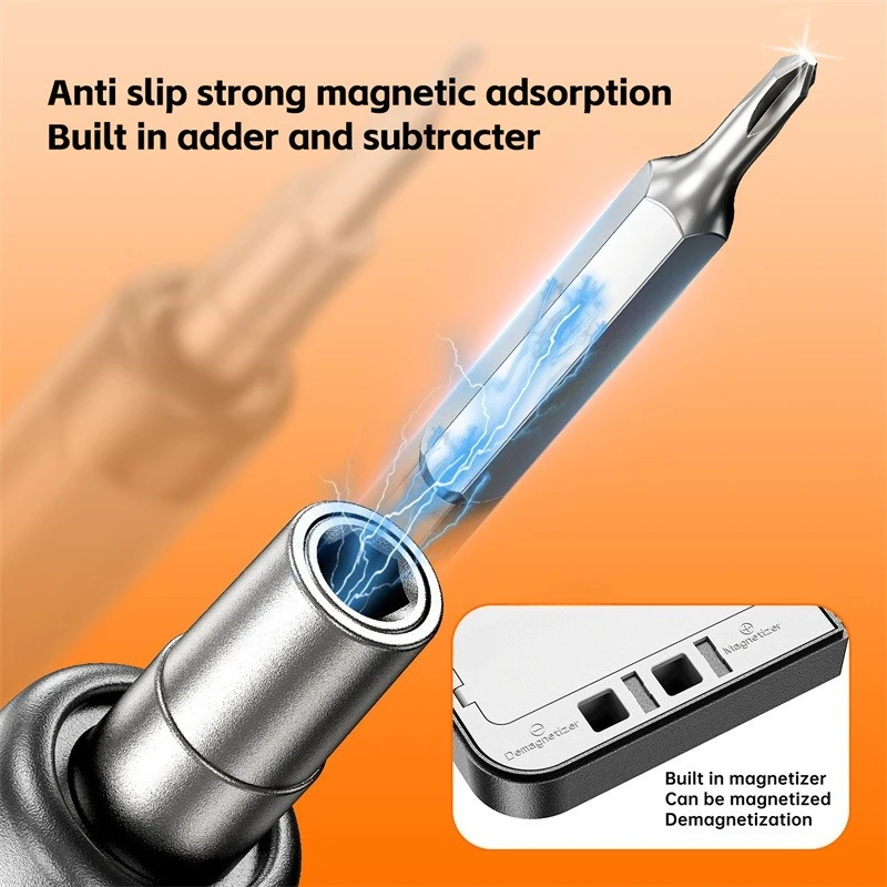 46-In-1 Small Precision Electric Screwdriver Quiet Durable Battery Life Rechargeable Large Torque Household Maintenance Tool