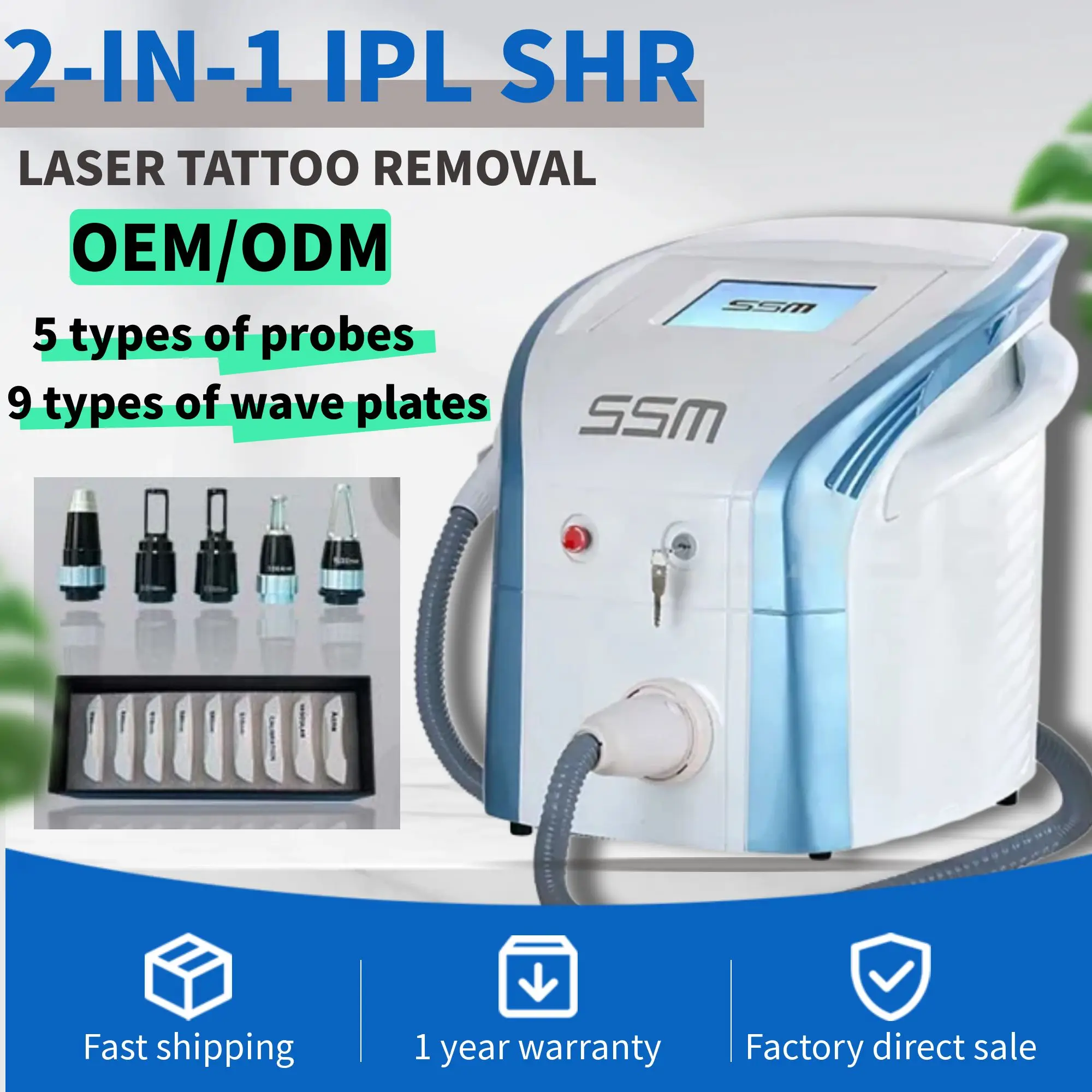 Multifunctiona M22 OPT IPL Diode Laser Hair Removal Device for Acne Skin Regeneration, Permanent Hair Removal and Whitenin