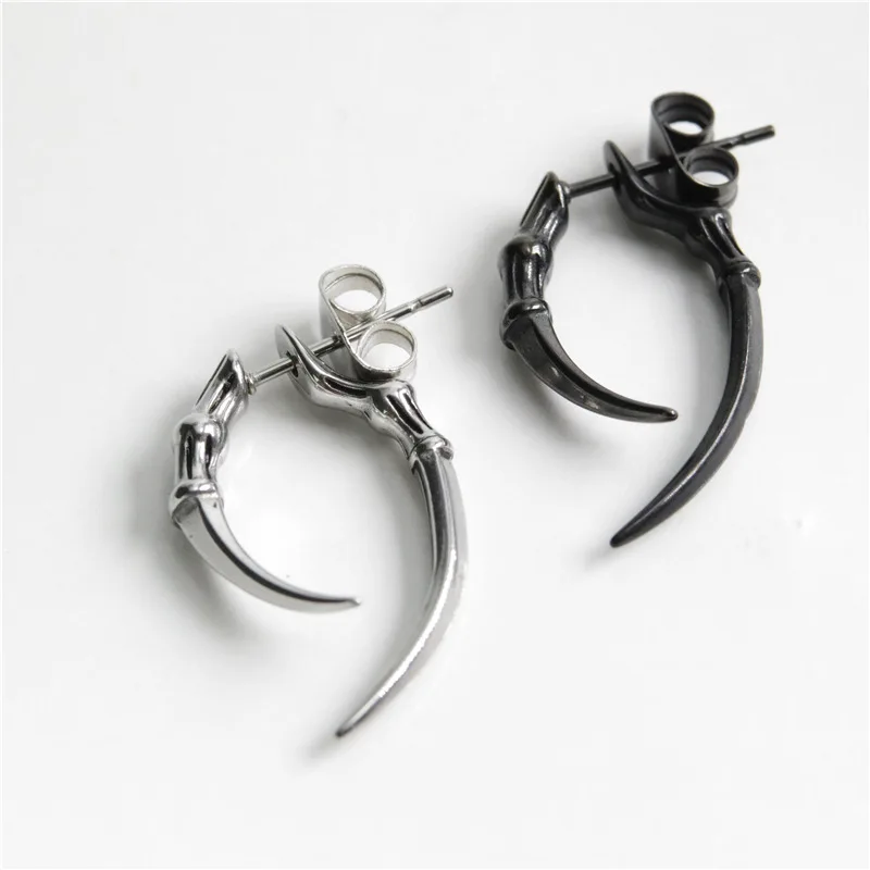 European-american personality retro titanium steel earrings cast claw ear bone nail piercing ornaments