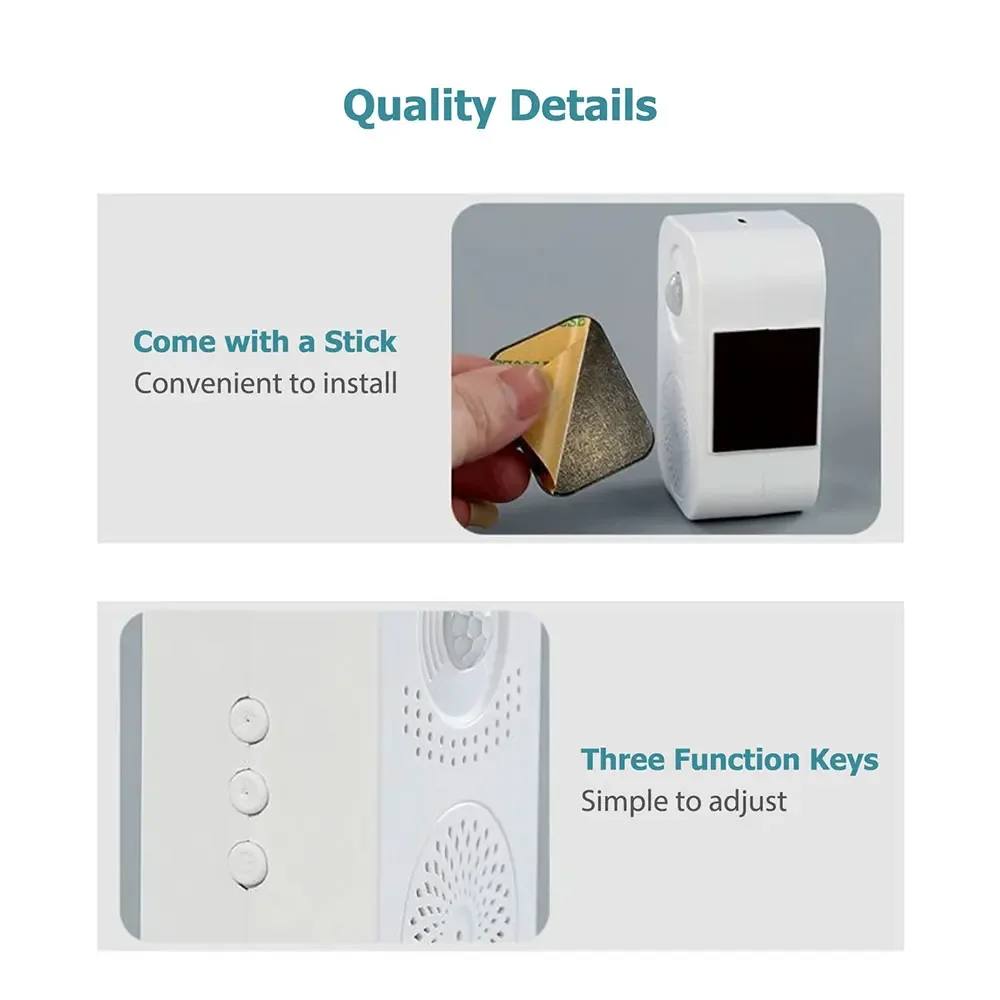 ML56 Talking Welcome Doorbell Motion Sensor Store Entry Intelligent Doorbell Commercial Door Entry Alert Home Outdoor Chime