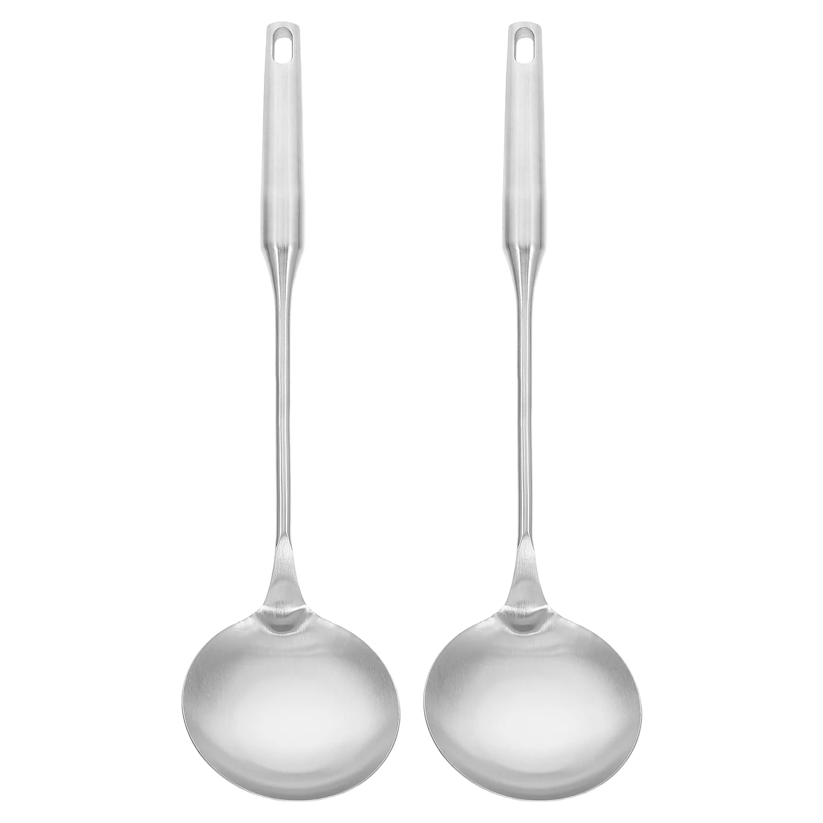 

2pcs Stainless Steel Soup Ladle Metal Sauce Spoon For Serving Deep Gravy Ladle Kitchen Utensil Hot Pot Buffet Serving Spoon