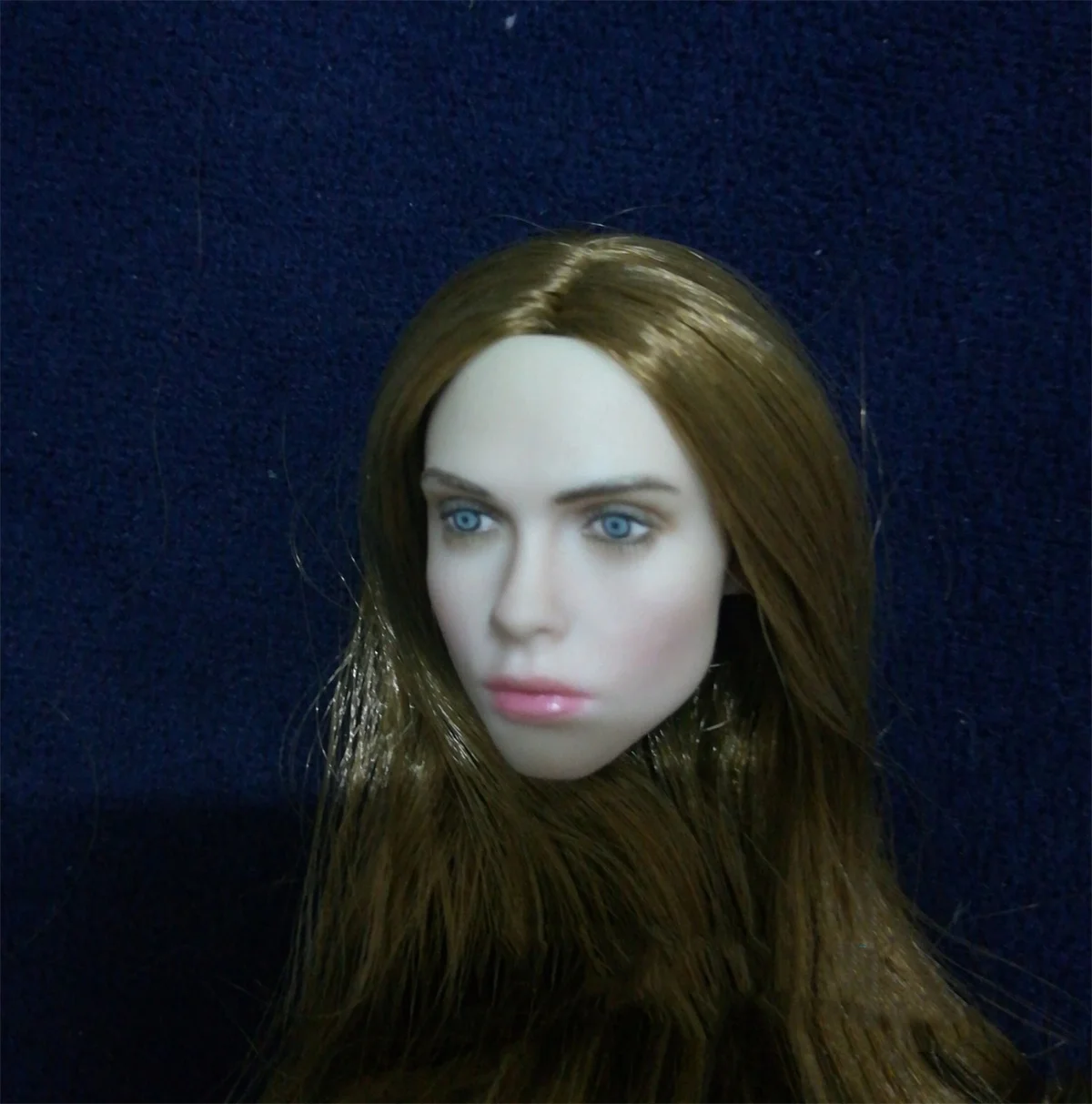 Head Sculpture Pale Female  Head Sculpture1/6 Brown hair Anime actor  Expression   For 12 inch TBleague PHicen figure