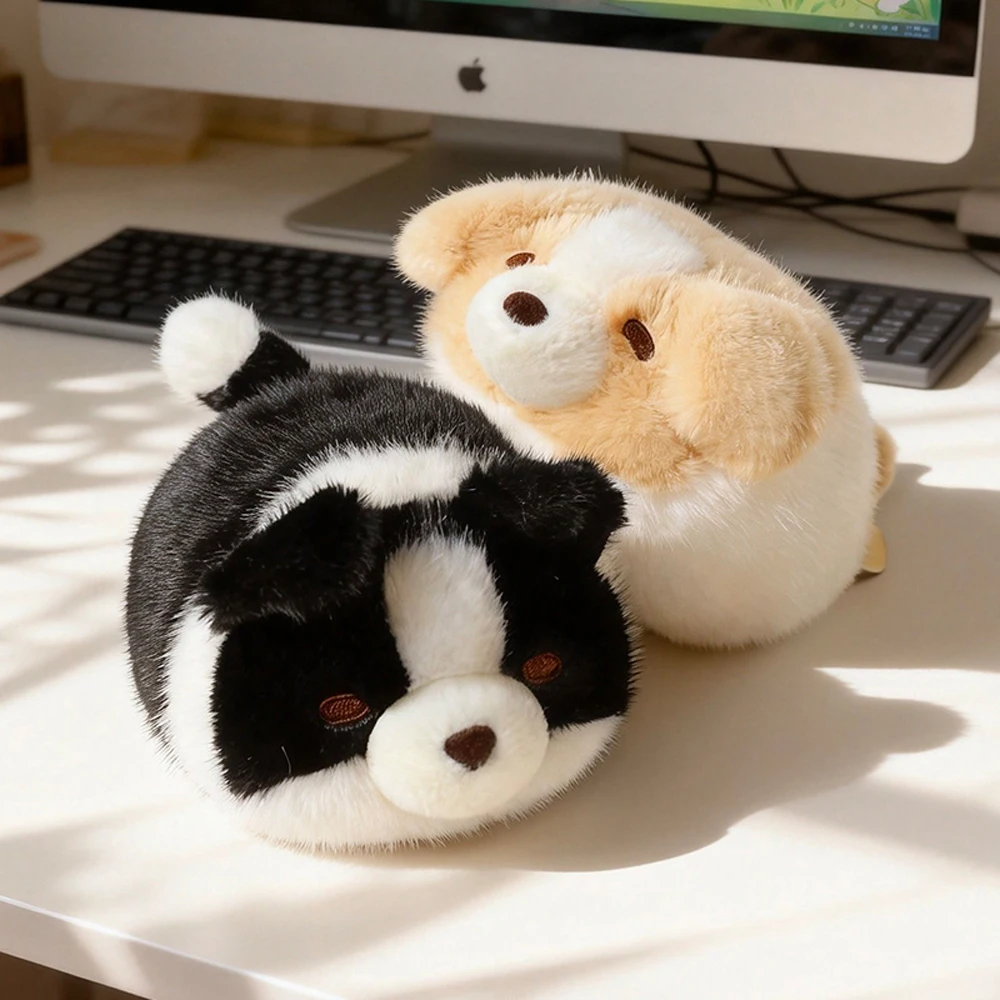 Fluffy Siberian Husky Plush Toys  ‌Border Collie‌ Stuffed Animal Cuddle  Rabbit Style Pillow Backrest Cushion Christmas Gifts