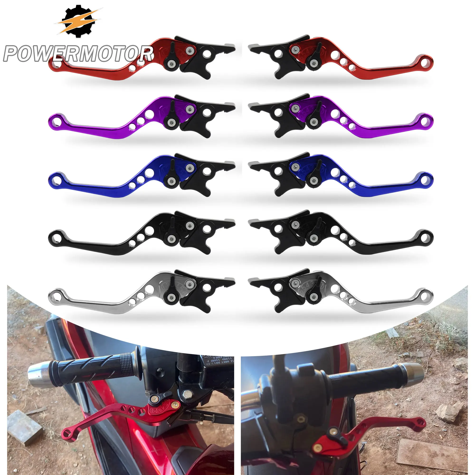 

Universal Brake & Clutch Levers Modified Supermoto DirtBike Aluminum Front Rear Disc Brakes Double Disc Brake Handle Lever Parts
