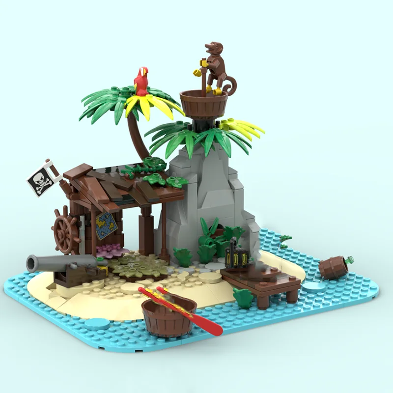 Pirate Fortress Moc Bausteine Die Schiffswrack Island Revision Technologie Modulare Block Spielzeug DIY Montage Weihnachtsgeschenke