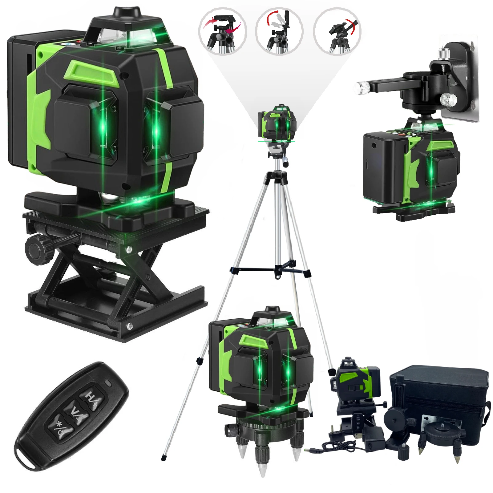 nivel a Laser Level with tripod/mini 16 Lines Laser profesional 360 Horizontal green Beam professional Laser level