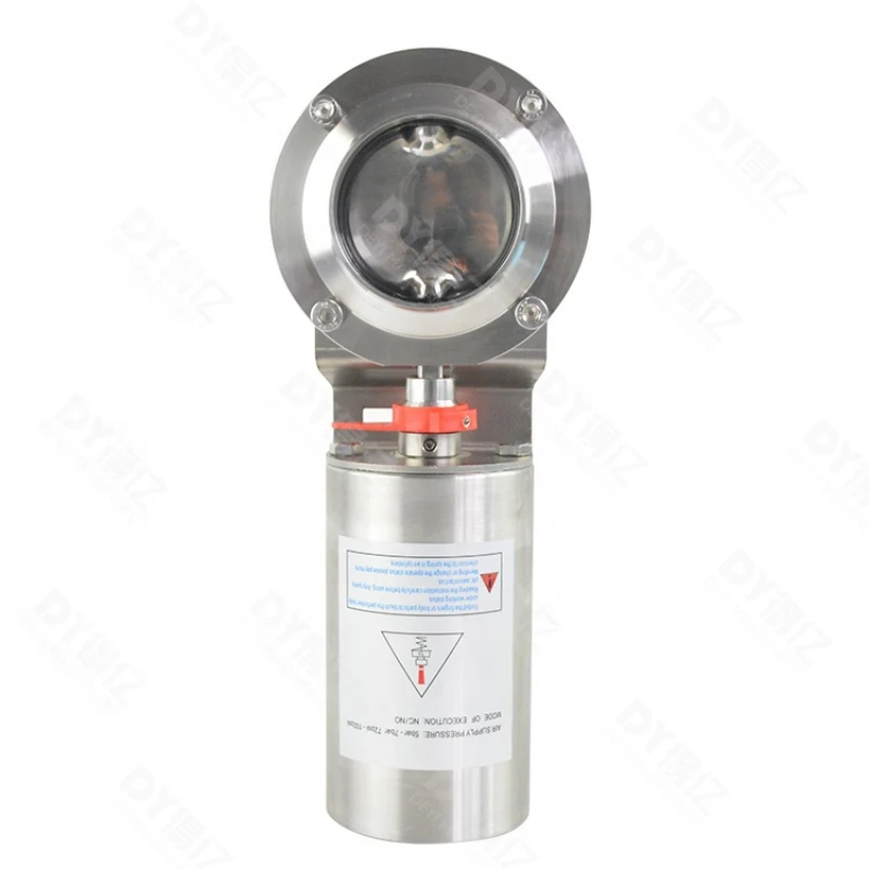 FOR DN125 Pneumatic unsealed NC welding butterfly valve with EPDM seal