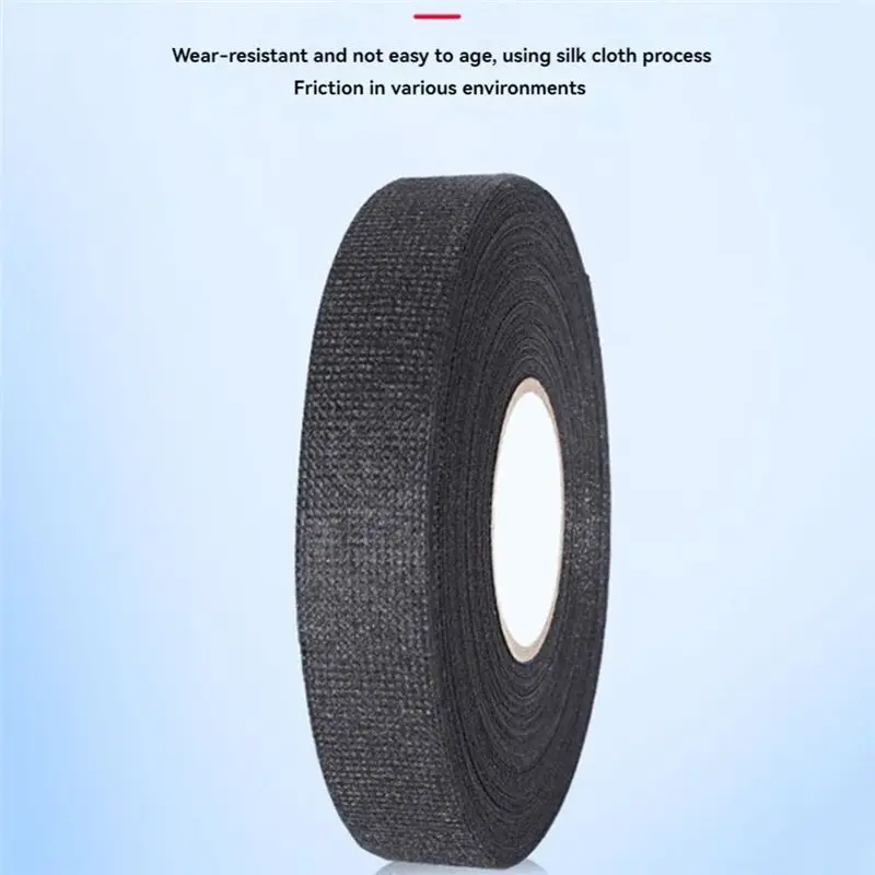 ABRW-4PCS 25Mmx25m Flame Retardant Adhesive Cloth Tape Heat-Resistant Fabric Base Wire Harness Tape For Cable Harness Protect