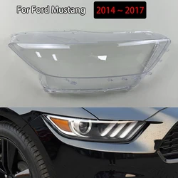 For Ford Mustang 2014 2015 2016 2017 Headlight Housing Shell Lamp Shade Lens Transparent Headlamp Cover Plexiglass