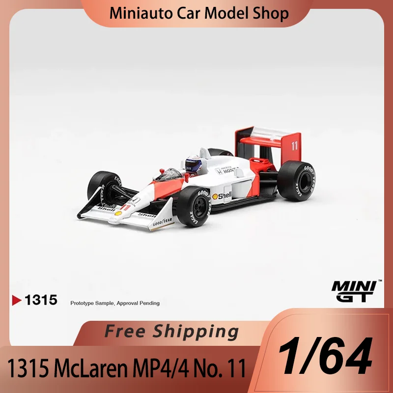 

MINI GT 1315 1:64 Miniature McLaren MP4 4 11 Alain Prost 1988 Canadian GP 2nd Place Diecast Model Car Toy Pre-order Q4 2026