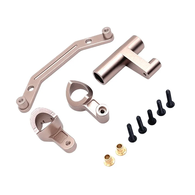 

MJX 1/7 7303 RC Car Metal Upgraded Front Steering Components - 6061 Aluminum Anodized Sandblasted 4PCS Set, P73432/P73433